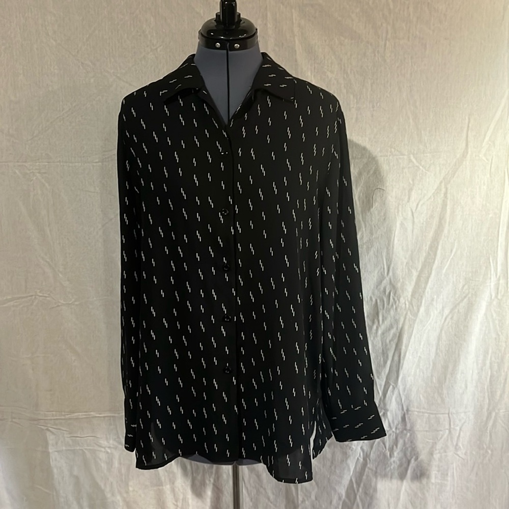 Black and white blouse